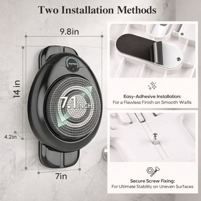 Hands-Free Wall-Mounted Back Scrubber for Shower