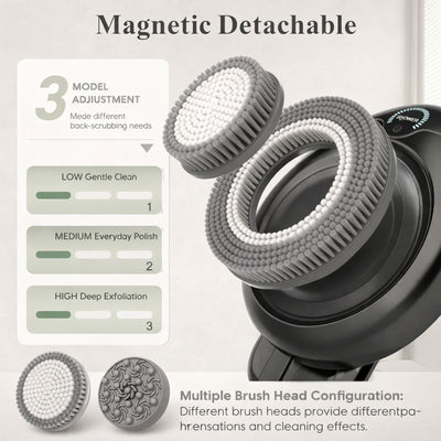 Hands-Free Wall-Mounted Back Scrubber for Shower