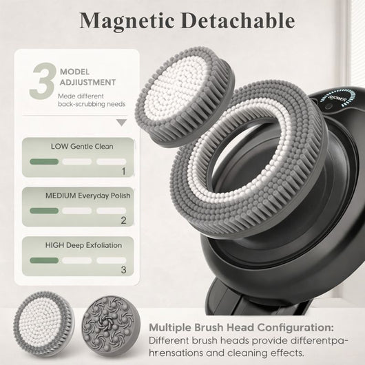 Hands-Free Wall-Mounted Back Scrubber for Shower